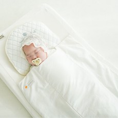 머미쿨쿨 유아용 올인원 메쉬 모로반사 좁쌀 이불, 아이보리 출산/유아동/유아동침구 반품 최저가 49,370원