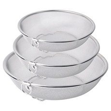 키친아트 낮은 스텐 볼 바구니 3종 세트, 혼합색상, 1세트 주방용품/주방조리도구 반품 최저가 13,990원