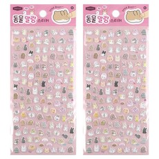 핑크풋 동물 말랑 스티커 4 토끼, 혼합색상, 2개 문구/오피스/데코/포장용품 반품 최저가 5,800원