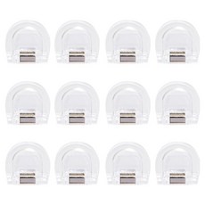 문구담 멀티 반달 클립 접이식 D형 집게 01 투명색, 1개, 12개입, 소 문구/오피스/학용품/수업준비 반품 최저가 6,230원