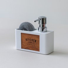 키친 우드 주방세제 디스펜서 수세미 홀더 일체형, 화이트, 1개 생활용품/주방수납/잡화 반품 최저가 14,170원