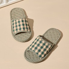 알럽홈 시즌 체크 슬리퍼 거실화, 그린, 1개 홈인테리어/카페트/쿠션 반품 최저가 11,350원