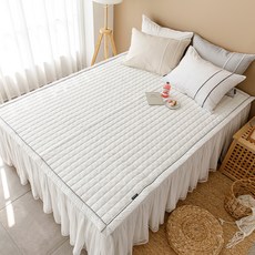아이닉스 스칼렛 뱀부 시어서커 누빔 침대패드, 화이트 홈인테리어/침구 반품 최저가 26,900원