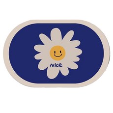 헬로젬 블루무드 감성 규조토 발매트, 블루 데이지, 1개 생활용품/욕실매트/발판 반품 최저가 8,030원