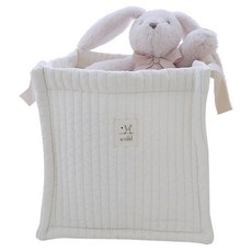 아이레빗 유아용 줄 누빔 순면 사각 장난감 기저귀 수납 바구니, 아이보리 출산/유아동/아기띠/외출용품 반품 최저가 15,570원