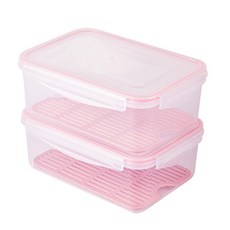 나누담 깍둑 썰어 보관하는 수박 보관통 밀폐용기, 2L, 2개 주방용품/특수저장용기 반품 최저가 7,600원