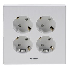 나노전기 아트2 4구 매입 콘센트 접지 화이트, 1개 홈인테리어/셀프인테리어 반품 최저가 3,520원