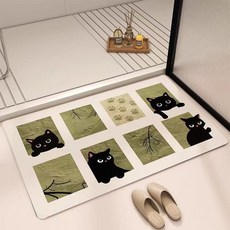 알럽홈 블랙캣 캐릭터 규조토 발매트, TYPEB 생활용품/욕실용품 반품 최저가 11,590원