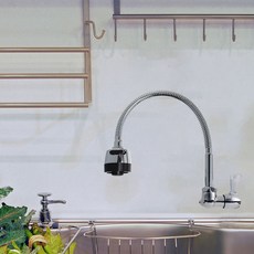 이알테크 교체용 가로단수 일체형 코브라수전 크롬, 1개 주방용품/주방잡화 반품 최저가 10,920원