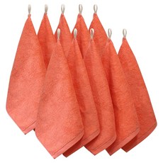 프롬코튼 40수 코마사 고리 핸드타올 65g, 코랄, 10개 홈인테리어/수건/타월 반품 최저가 16,180원