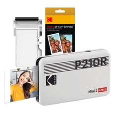 코닥 미니 2 레트로 포토프린터 사진인화기 카트리지 38p, P210R, 화이트 가전디지털/프린터/복합기 반품 최저가 114,540원