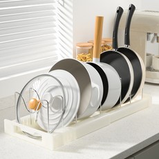 코멧 확장형 프라이팬 식기 수납정리대, 화이트, 1개 주방용품/주방수납/정리 반품 최저가 6,980원