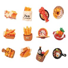 문구담 서양요리 미니어처 자석 12종 세트, 혼합색상 완구/취미/수집품 반품 최저가 6,600원