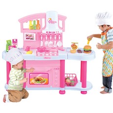 플레이 대형 즐거운 3단 주방놀이, 핑크, 1개 완구/취미/역할놀이 반품 최저가 7,320원
