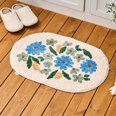 모던하우스 L 터프팅 발매트, 블루 플라워 홈인테리어/카페트/쿠션 반품 최저가 12,560원