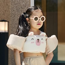 나이비 아동용 곰돌이 암링자켓 구명조끼 FREE, 베이지, 1개 완구/취미/물놀이/계절완구 반품 최저가 21,460원