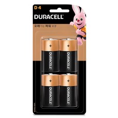 듀라셀 알카라인 D형 특수건전지, 4개입, 1개 생활용품/생활전기용품 반품 최저가 9,840원