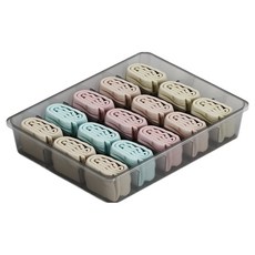 어썸피플 속옷 양말 정리 수납함 리빙박스 15칸, 블랙 투명, 1개 생활용품/바구니/칸막이 반품 최저가 9,680원