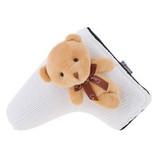 카시야골프 곰돌이 블레이드 일자형 퍼터 커버, 화이트 스포츠/레저/골프 반품 최저가 17,650원