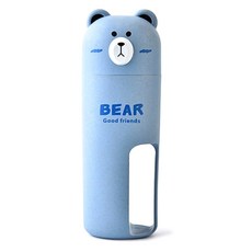 더자카 파스텔 곰돌이 칫솔 케이스 + 칫솔 2p, 블루, 1세트 undefined/undefined 반품 최저가 4,440원