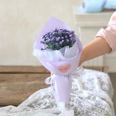 센트바스켓 조화 큐티 파스텔 안개 꽃다발, 퍼플, 1개 홈인테리어/홈데코/디퓨저 반품 최저가 7,500원