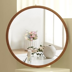 플로스 원목 슬림형 벽 거울 450mm, 브라운 홈인테리어/홈데코/디퓨저 반품 최저가 43,890원