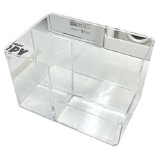 리빙공감 아크릴 데스크 오거나이저 연필꽂이 수납함, 투명, 1개 문구/오피스/사무용품 전문관 반품 최저가 4,130원