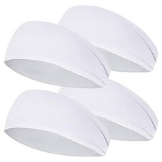 올트렌드 남성용 편안한 스포츠 헤어밴드, 화이트, 4개 스포츠/레저/스포츠잡화 반품 최저가 5,970원