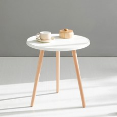 마켓비 GRUET 원형 사이드 테이블 48cm, 화이트 홈인테리어/책상/테이블 반품 최저가 21,240원