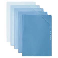 비팬시 그라데이션 L자 대용량 홀더화일 5종 세트, 블루, 1세트 문구/오피스/바인더/파일 반품 최저가 6,600원