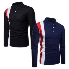 마켓에이 남성용 라인 캐주얼 카라 골프 긴팔 티셔츠 2종 세트 스포츠/레저/남성스포츠의류 반품 최저가 14,930원