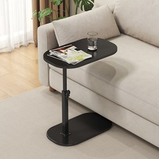 소하임 높이조절 소파 사이드 테이블, 올블랙 홈인테리어/가구 반품 최저가 17,860원
