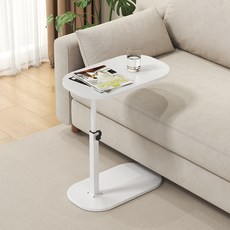 소하임 높이조절 소파 사이드 테이블, 올화이트 홈인테리어/가구 반품 최저가 17,860원