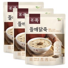 본죽 들깨닭죽, 3개, 330g 식품/면/통조림/가공식품 반품 최저가 16,610원