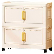 라이크스 접이식 투명 다용도 간편 폴딩 수납장 2단, 화이트, 1개 홈인테리어/수납/정리 반품 최저가 23,930원