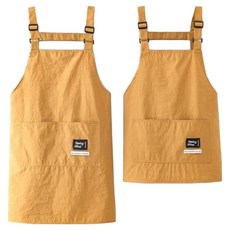 다퍼남 버클 조절 조끼형 앞치마 롱 + 숏 세트, 머스타드, 1세트 주방용품/주방잡화 반품 최저가 6,810원