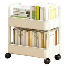 라이크스 이동식 플라스틱 사각 선반 트롤리 2단, 화이트, 1개 홈인테리어/수납/정리 반품 최저가 10,260원