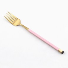 보겐 스퀘어 투톤 커트러리 디너포크, 핑크 + 골드, 1개 주방용품/포크/디저트포크 반품 최저가 6,820원