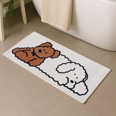 레토 비숑 캐릭터 발매트 LFM-C06, 사각 브라운 생활용품/욕실용품 반품 최저가 9,800원