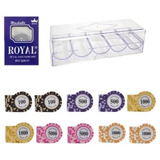 다싸닷컴 라스베가스 포커칩 100p + 아크릴 케이스 + 로얄카드 세트 A7, 혼합색상, 1세트 완구/취미/보드게임 반품 최저가 22,790원