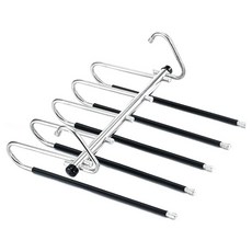 한봄누리 공간 절약 다용도 바지걸이 올스텐 5단 행거, 블랙, 1개 홈인테리어/가구 반품 최저가 5,250원