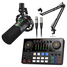 마오노 캐스터 AME2 Gen2 오디오 인터페이스 + PD200X 마이크 + XLR 케이블 + BA20 마이크 스탠드 세트, E2 Gen2, 블랙 가전디지털/1인방송 전문관 반품 최저가 217,220원