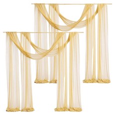 KODACHIEF 디너 파티 천막 웨딩 무대 아치 커튼 장식 골드 150 x 100 cm, 혼합색상, 2개 문구/오피스/파티/이벤트 반품 최저가 7,380원