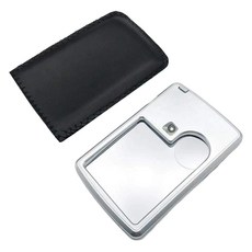 세일즈픽 LED 돋보기 실버 + 가죽케이스 휴대용 카드형 세트, 1세트 생활용품/건강/의료용품 반품 최저가 6,360원