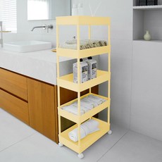 가쯔 로이드 이동식 선반 트롤리 틈새 5단 수납장, 허니옐로우 홈인테리어/싱글하우스 반품 최저가 20,100원