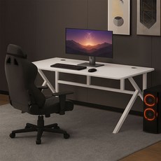 가구느낌 미포 게이밍 책상, 화이트화이트 문구/오피스/사무용품 전문관 반품 최저가 49,110원