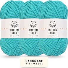 니뜨 코튼돌실 50g + 코튼 라벨 세트, 29아쿠아, 3개 홈인테리어/실 반품 최저가 6,100원