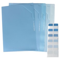 영오 그라데이션 L홀더 A4 5종 + 인덱스 스티커 120p 세트, 블루, 1세트 문구/오피스/학용품/수업준비 반품 최저가 5,780원