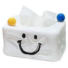 리치쌀봉 스마일 사각티슈 휴지케이스 18.5 x 11 x 12.5 cm, 아이보리, 1개 생활용품/수납/정리 반품 최저가 10,790원