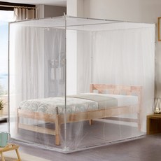 알뜨리 사각 캐노피 모기장 + 스텐봉 세트, 화이트 홈인테리어/커튼/블라인드 반품 최저가 35,770원